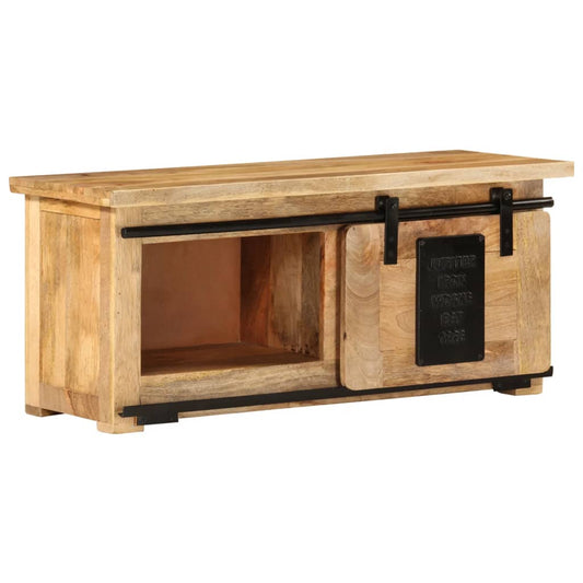 Tv-meubel 90x35x40 cm massief mangohout is nu te koop bij PeponiXL, paradijselijk wonen!