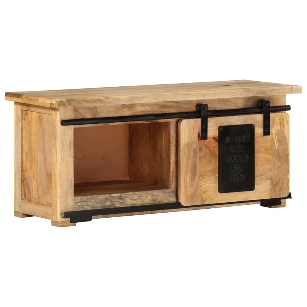 Tv-meubel 90x35x40 cm massief mangohout is nu te koop bij PeponiXL, paradijselijk wonen!