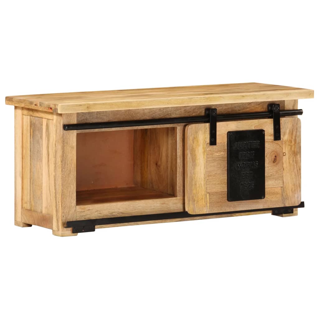Tv-meubel 90x35x40 cm massief mangohout is nu te koop bij PeponiXL, paradijselijk wonen!