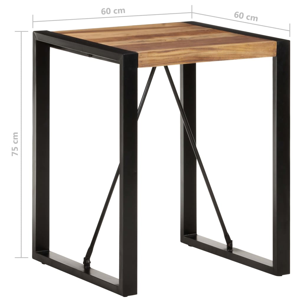 Eettafel 60x60x75 cm massief acaciahout is nu te koop bij PeponiXL, paradijselijk wonen!