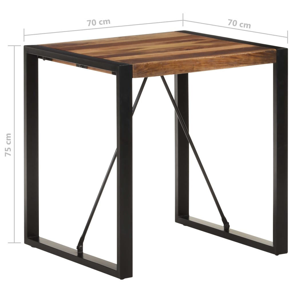 Eettafel 70x70x75 cm massief acaciahout is nu te koop bij PeponiXL, paradijselijk wonen!