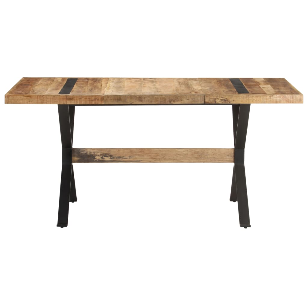 Eettafel 160x80x76 cm ruw mangohout is nu te koop bij PeponiXL, paradijselijk wonen!