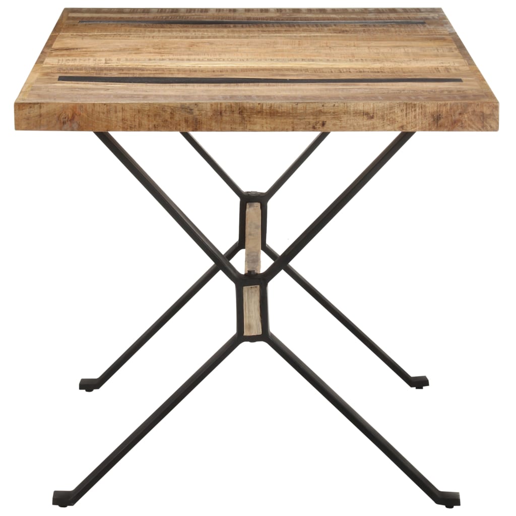 Eettafel 160x80x76 cm ruw mangohout is nu te koop bij PeponiXL, paradijselijk wonen!