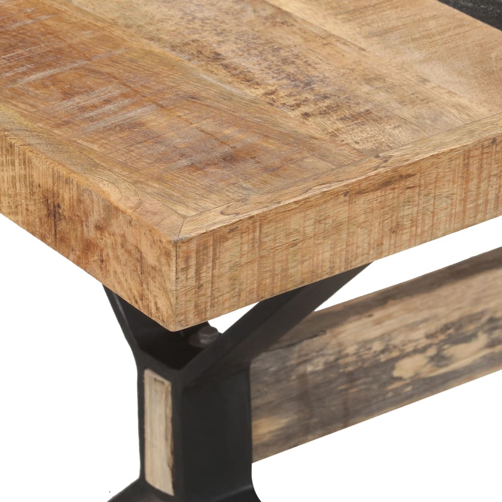 Eettafel 160x80x76 cm ruw mangohout is nu te koop bij PeponiXL, paradijselijk wonen!