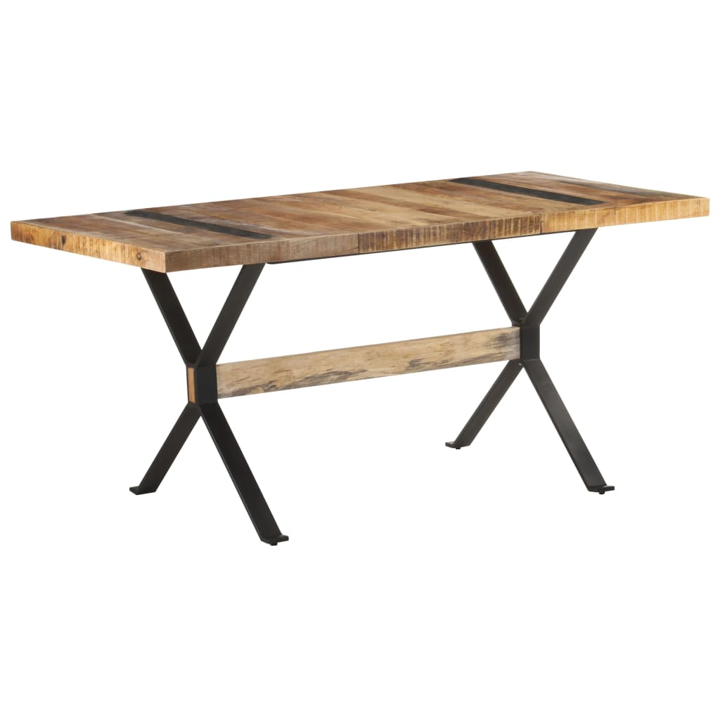 Eettafel 160x80x76 cm ruw mangohout is nu te koop bij PeponiXL, paradijselijk wonen!