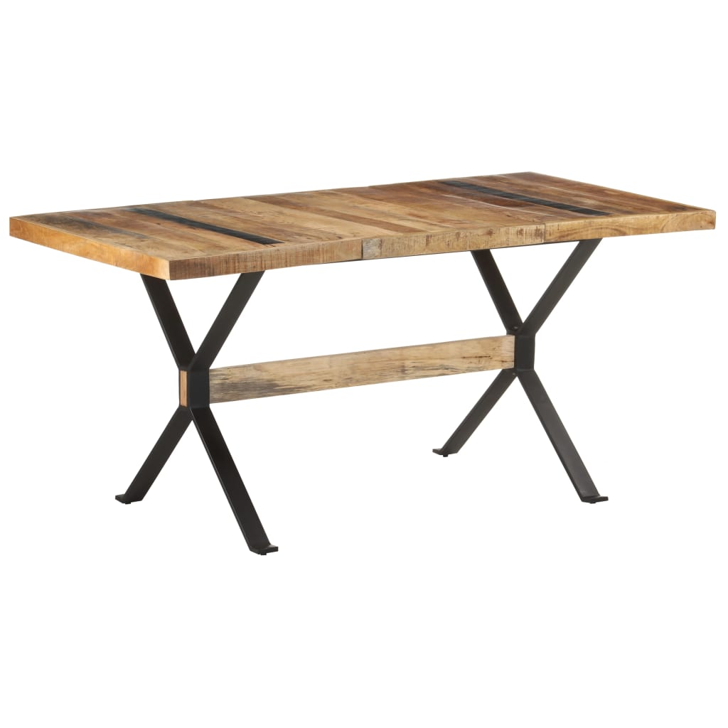 Eettafel 160x80x76 cm ruw mangohout is nu te koop bij PeponiXL, paradijselijk wonen!