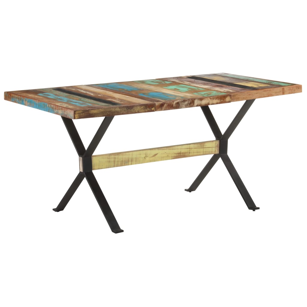 Eettafel 160x80x76 cm massief gerecycled hout is nu te koop bij PeponiXL, paradijselijk wonen!