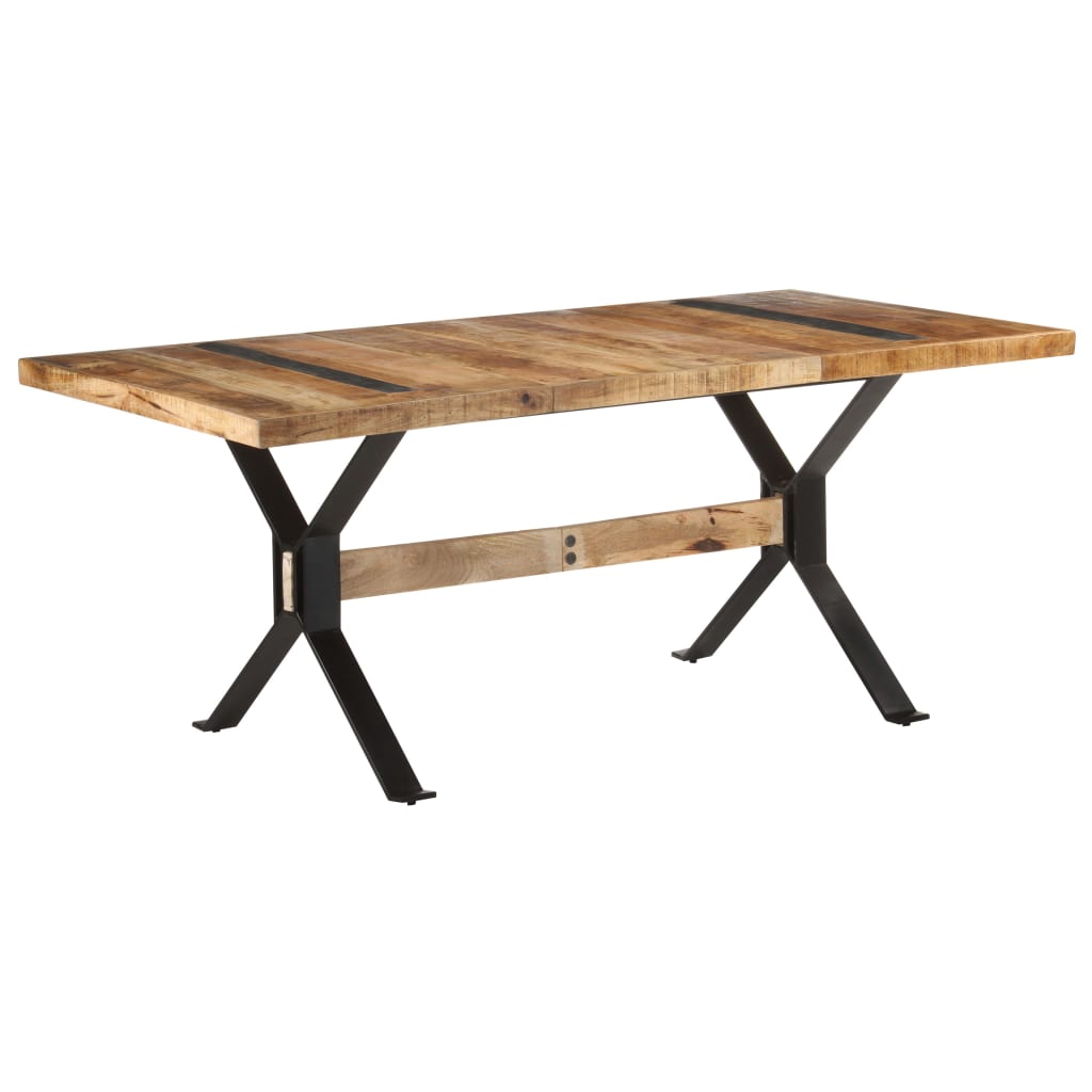 Eettafel 180x90x76 cm ruw mangohout is nu te koop bij PeponiXL, paradijselijk wonen!