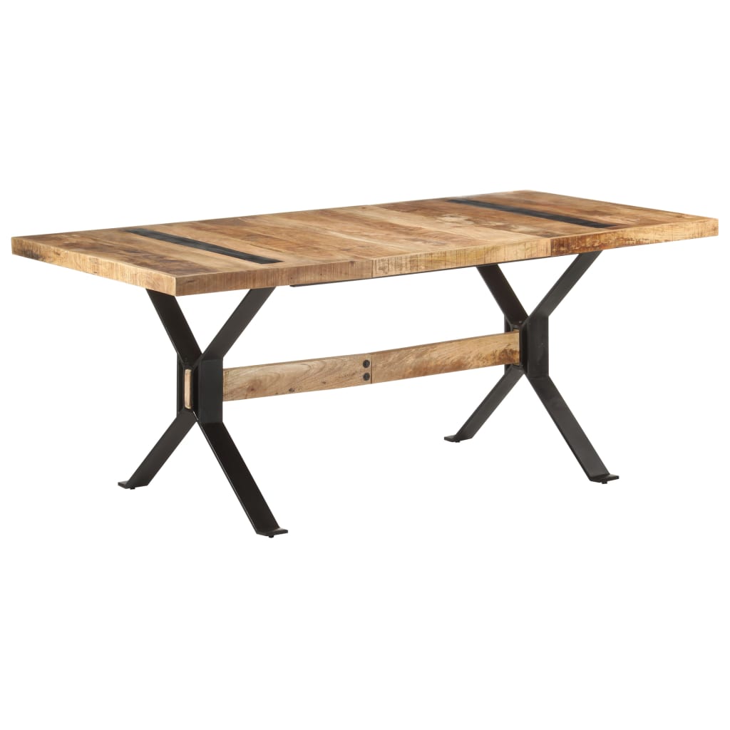 Eettafel 180x90x76 cm ruw mangohout is nu te koop bij PeponiXL, paradijselijk wonen!