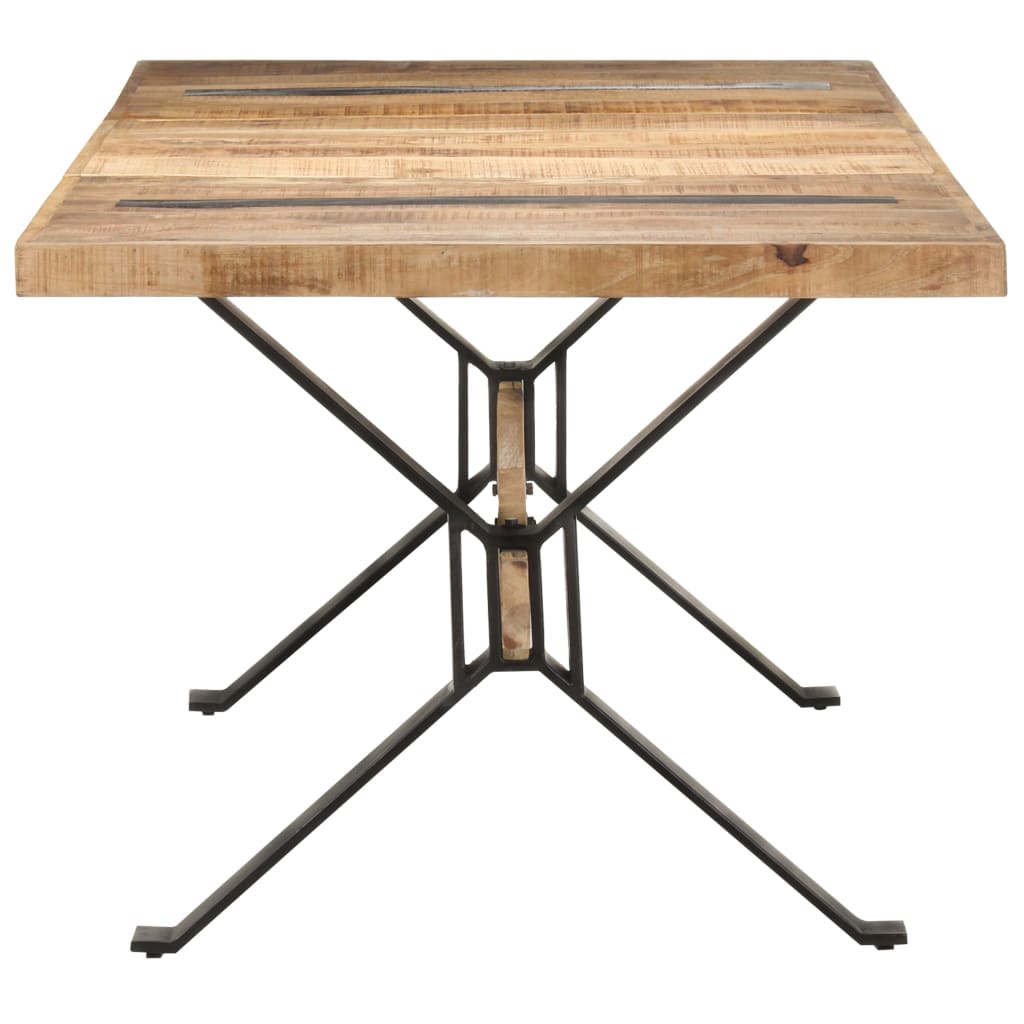 Eettafel 180x90x76 cm ruw mangohout is nu te koop bij PeponiXL, paradijselijk wonen!