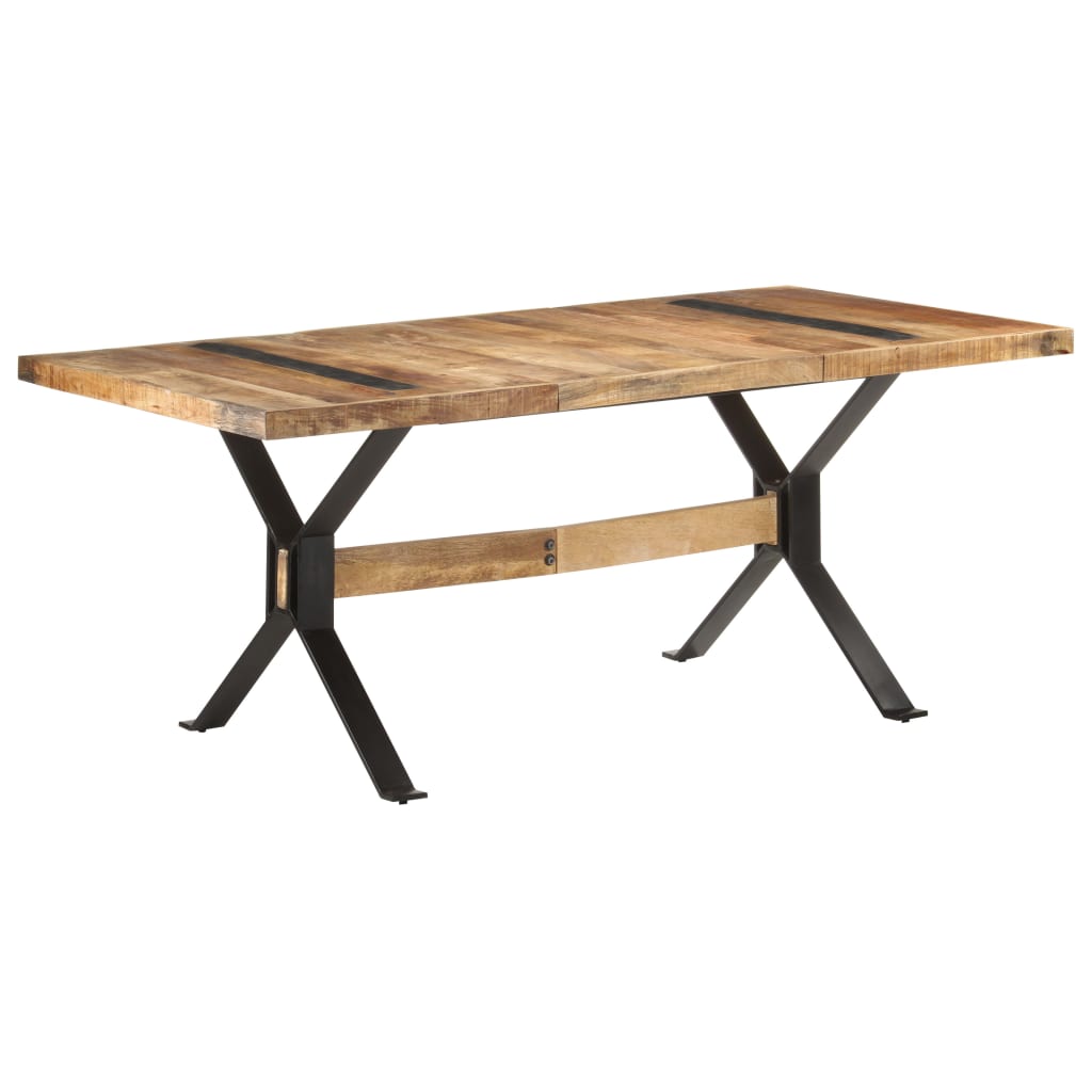 Eettafel 180x90x76 cm ruw mangohout is nu te koop bij PeponiXL, paradijselijk wonen!