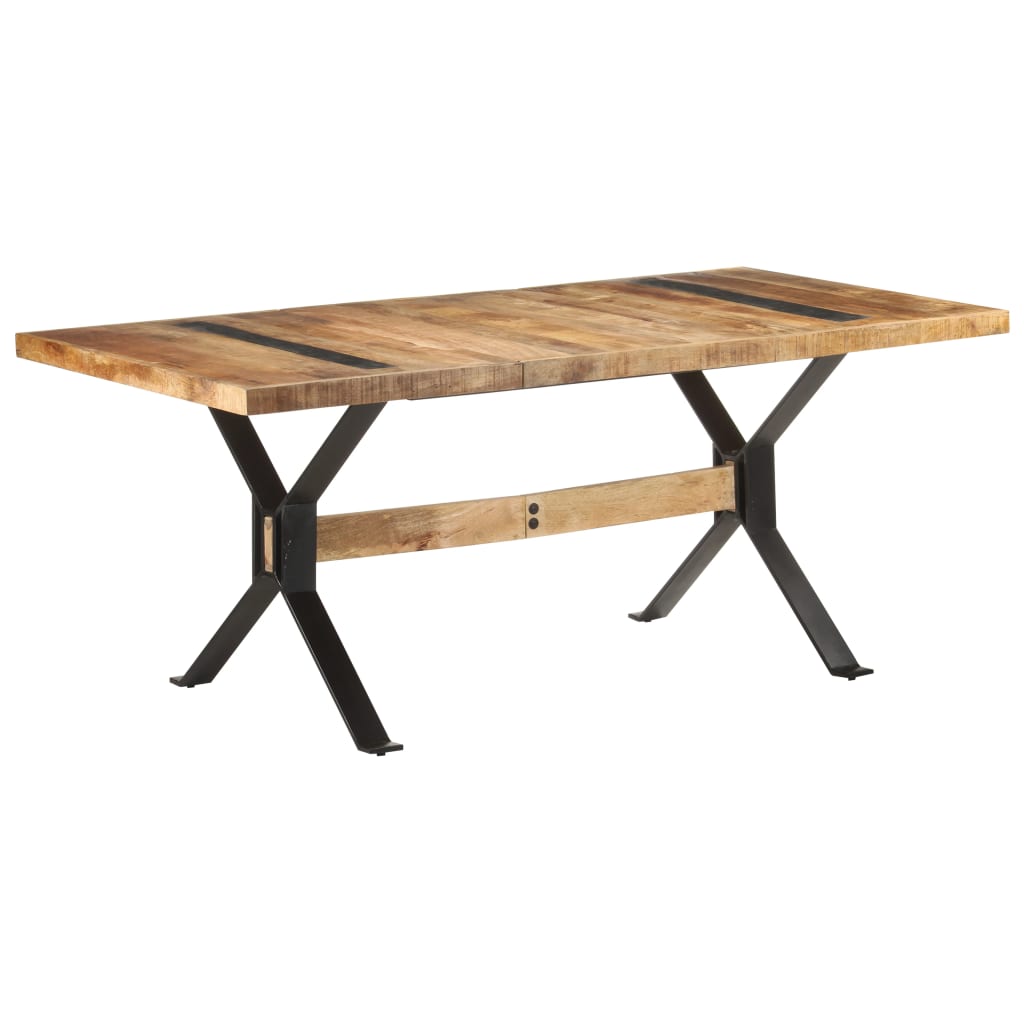 Eettafel 180x90x76 cm ruw mangohout is nu te koop bij PeponiXL, paradijselijk wonen!