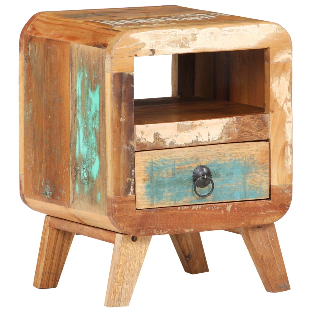 Nachtkastje 30x30x41 cm massief gerecycled hout is nu te koop bij PeponiXL, paradijselijk wonen!