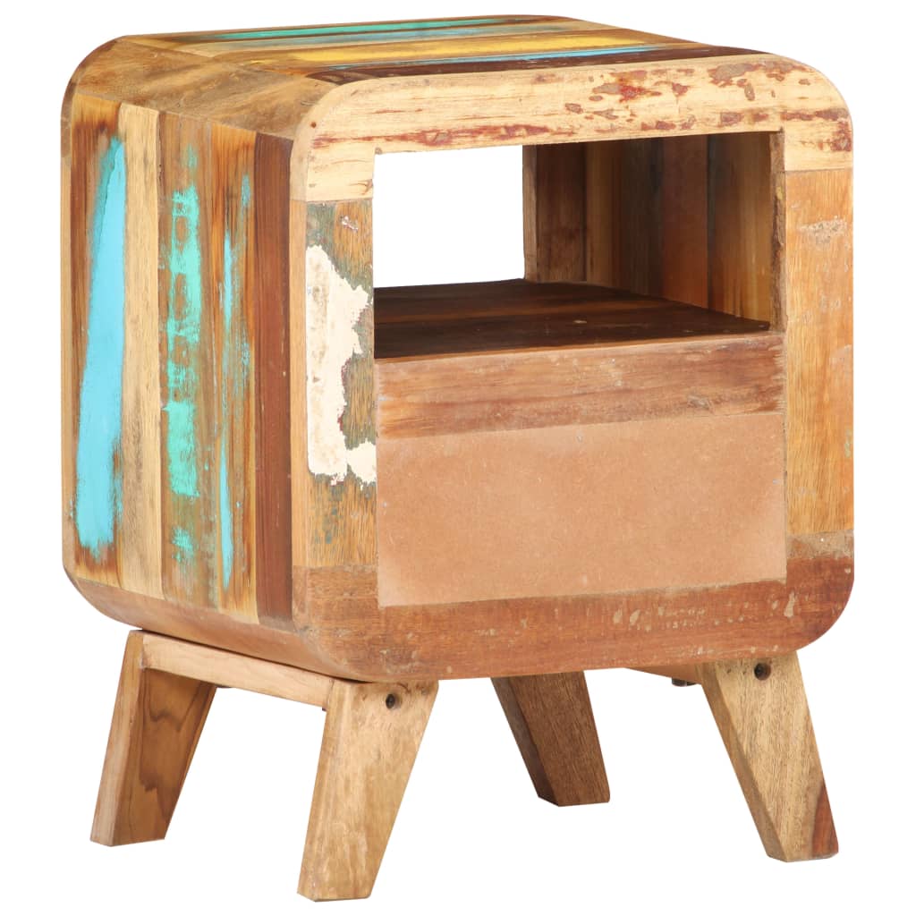 Nachtkastje 30x30x41 cm massief gerecycled hout is nu te koop bij PeponiXL, paradijselijk wonen!