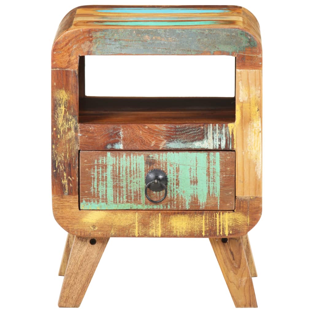 Nachtkastje 30x30x41 cm massief gerecycled hout is nu te koop bij PeponiXL, paradijselijk wonen!