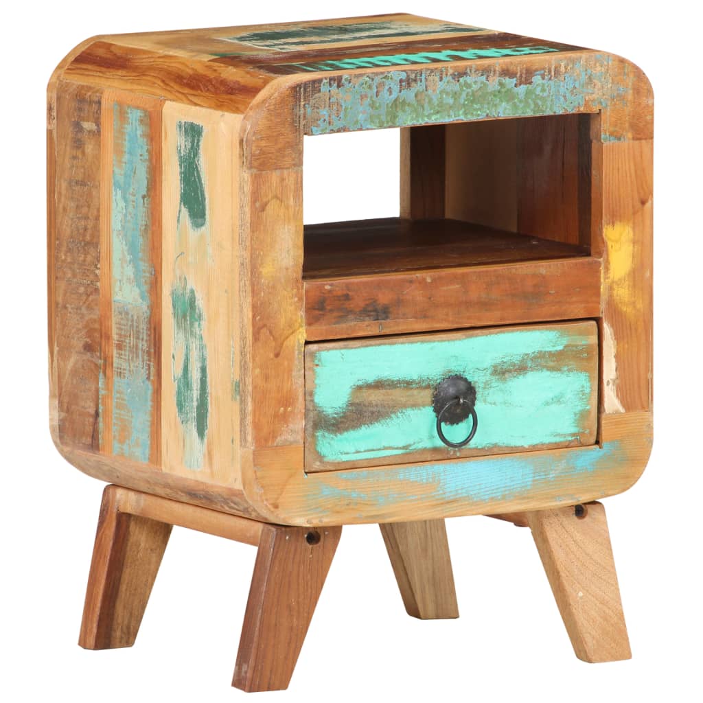 Nachtkastje 30x30x41 cm massief gerecycled hout is nu te koop bij PeponiXL, paradijselijk wonen!