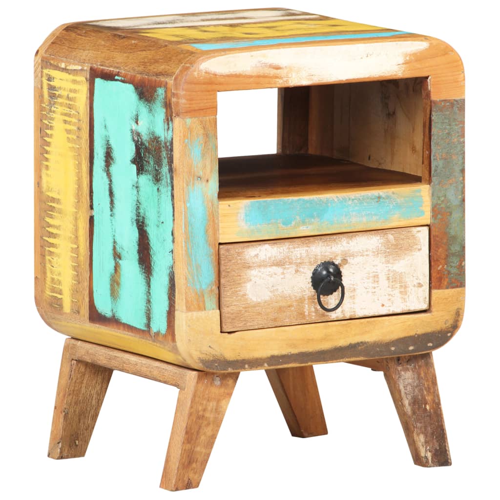 Nachtkastje 30x30x41 cm massief gerecycled hout is nu te koop bij PeponiXL, paradijselijk wonen!
