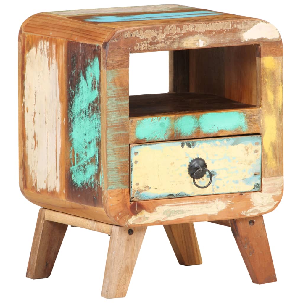 Nachtkastje 30x30x41 cm massief gerecycled hout is nu te koop bij PeponiXL, paradijselijk wonen!