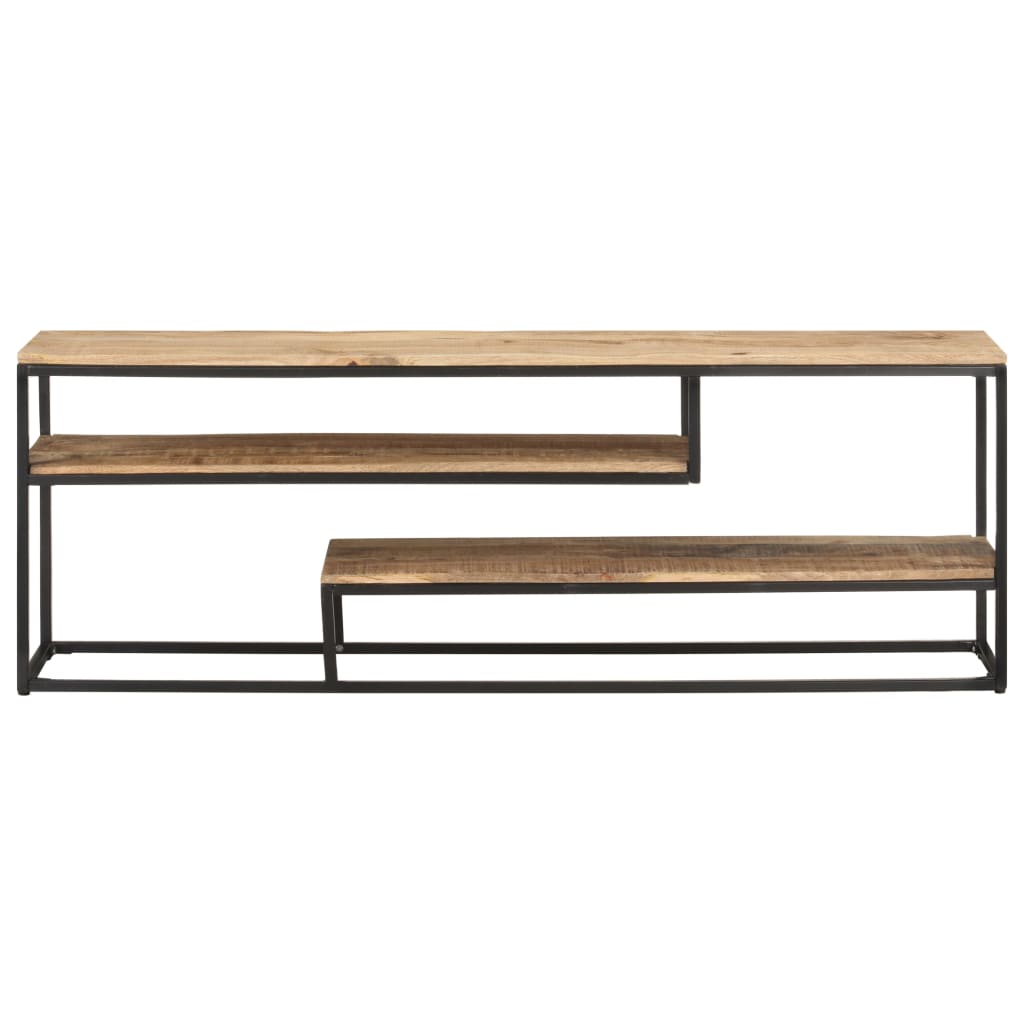 Tv-meubel 130x30x45 cm ruw mangohout is nu te koop bij PeponiXL, paradijselijk wonen!
