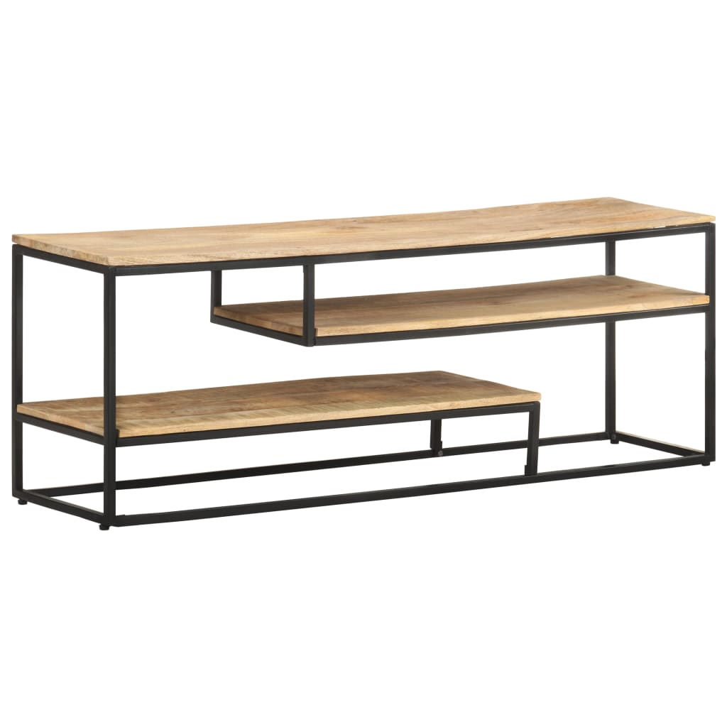 Tv-meubel 130x30x45 cm ruw mangohout is nu te koop bij PeponiXL, paradijselijk wonen!