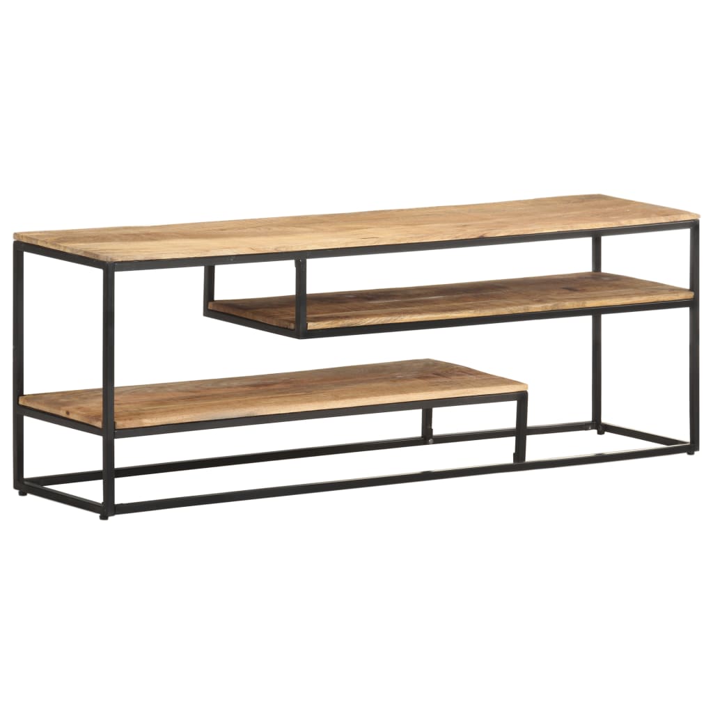 Tv-meubel 130x30x45 cm ruw mangohout is nu te koop bij PeponiXL, paradijselijk wonen!
