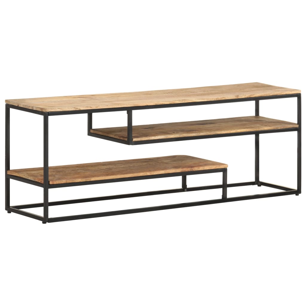 Tv-meubel 130x30x45 cm ruw mangohout is nu te koop bij PeponiXL, paradijselijk wonen!