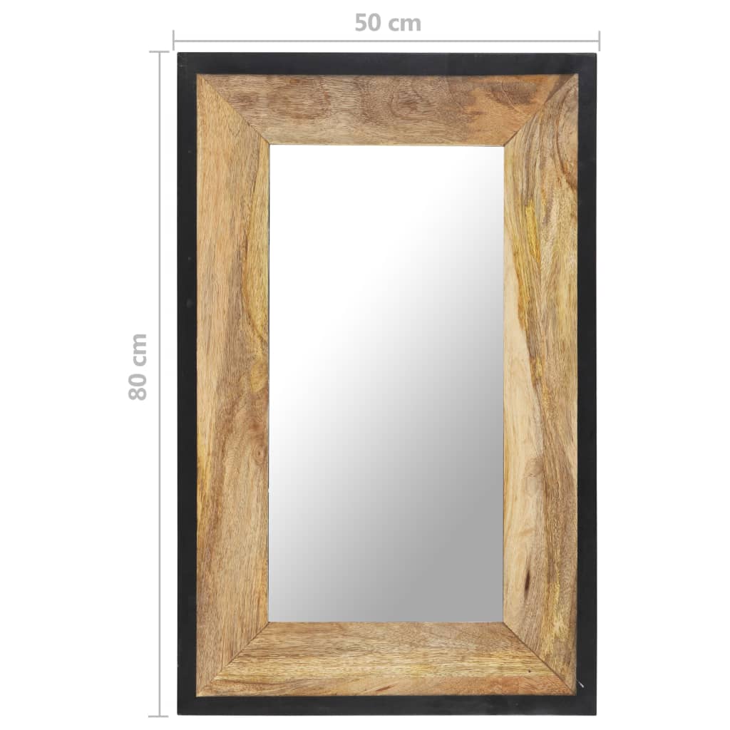 Spiegel 80x50 cm massief mangohout is nu te koop bij PeponiXL, paradijselijk wonen!