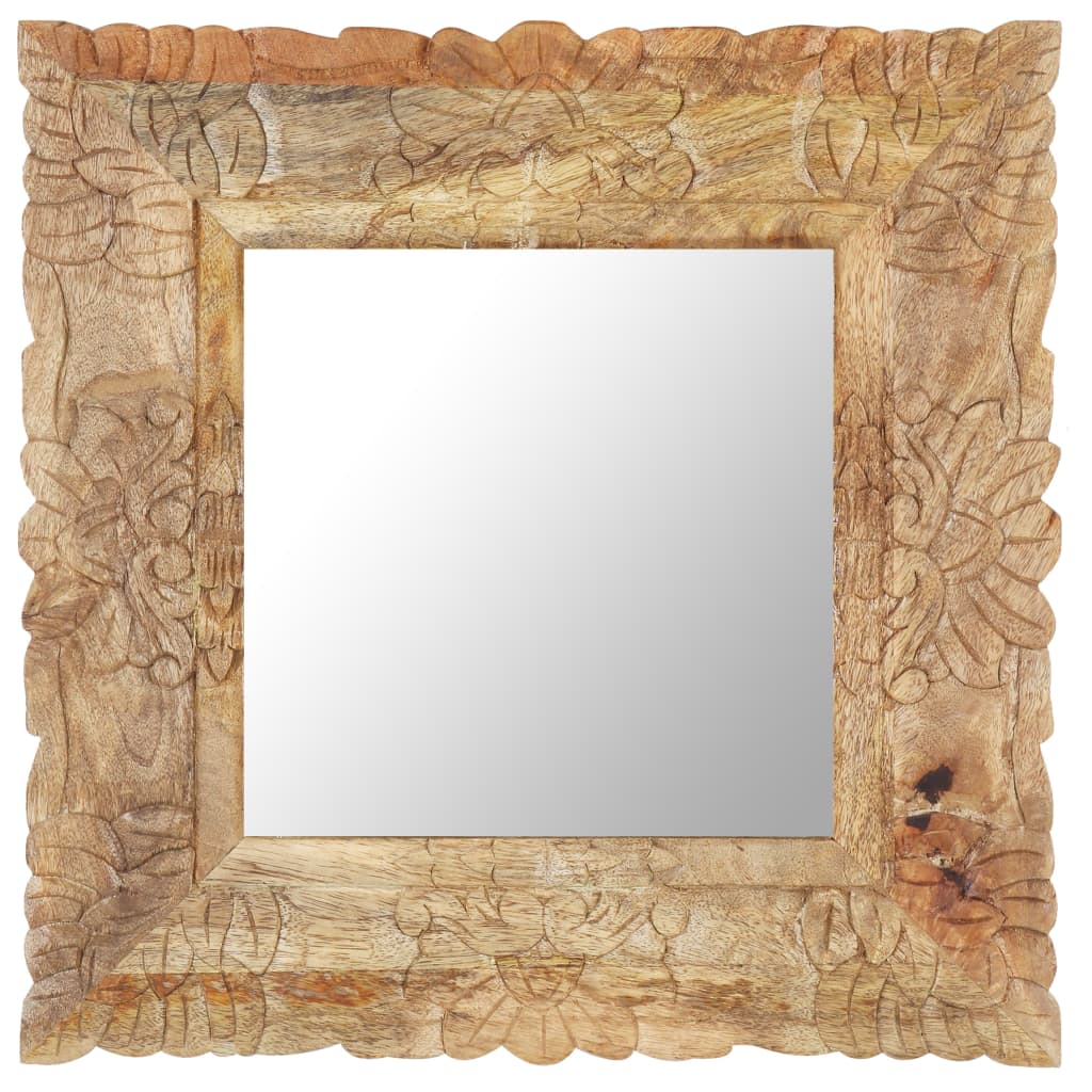 Spiegel 50x50 cm massief mangohout is nu te koop bij PeponiXL, paradijselijk wonen!