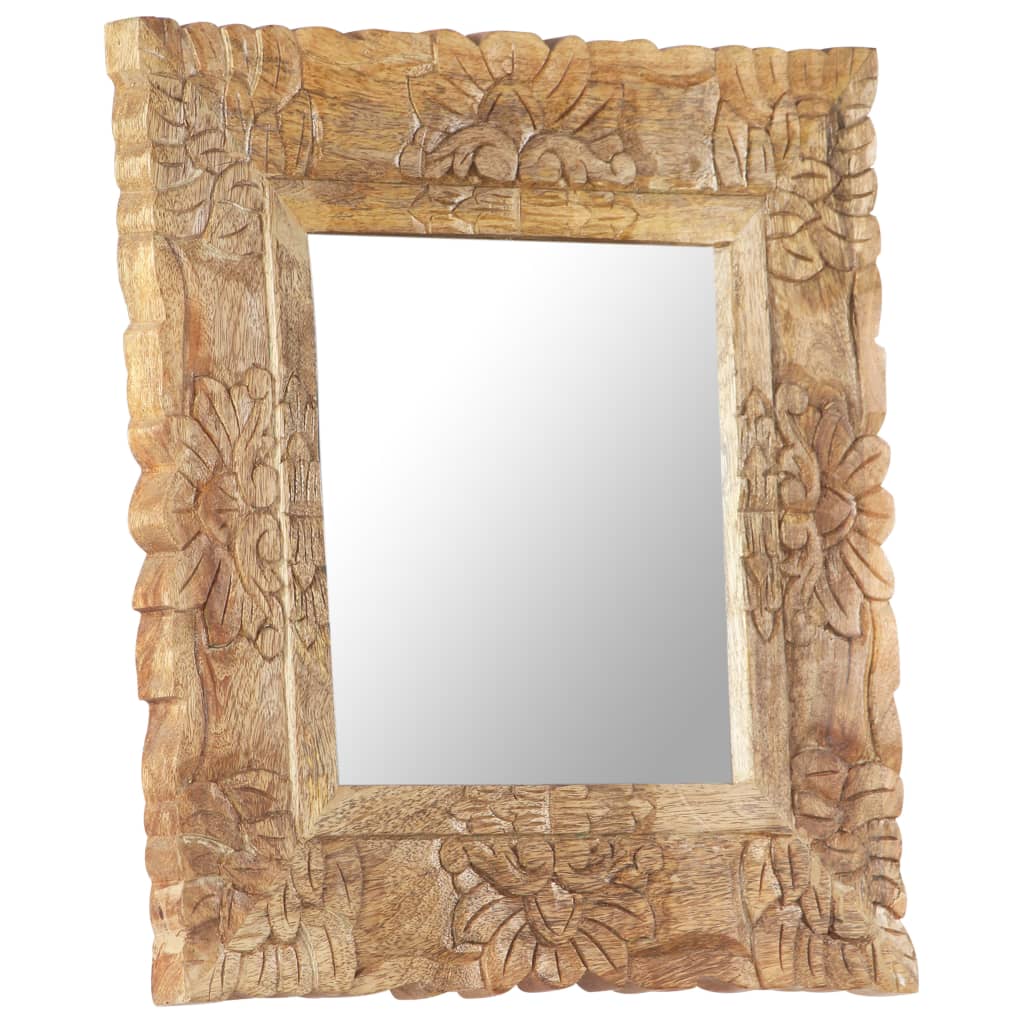 Spiegel 50x50 cm massief mangohout is nu te koop bij PeponiXL, paradijselijk wonen!
