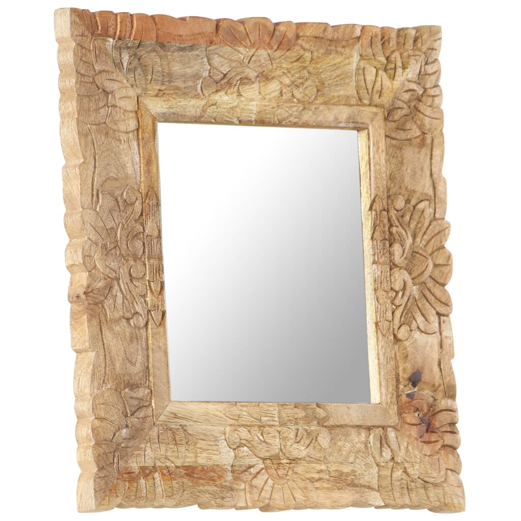 Spiegel 50x50 cm massief mangohout is nu te koop bij PeponiXL, paradijselijk wonen!
