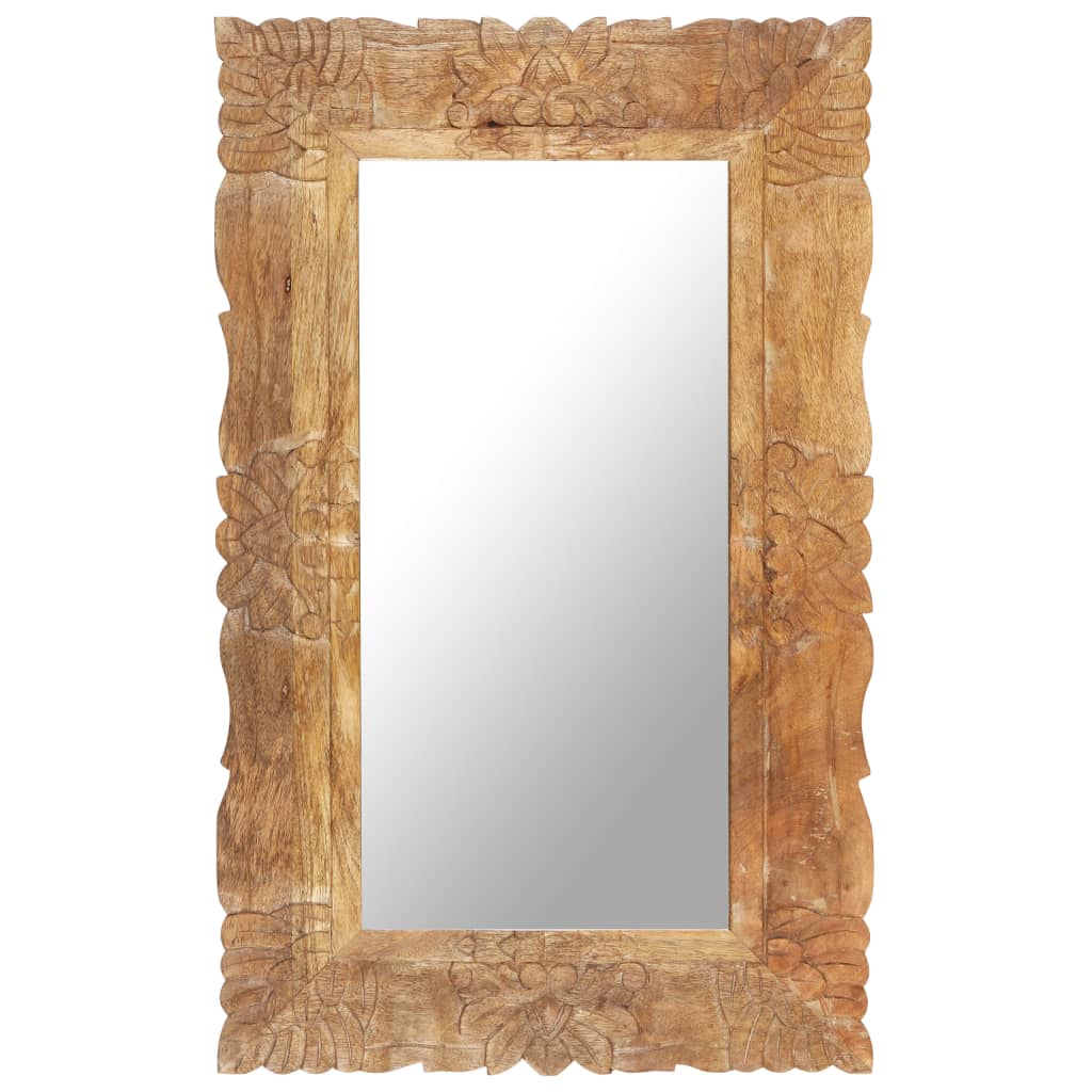 Spiegel 80x50 cm massief mangohout is nu te koop bij PeponiXL, paradijselijk wonen!