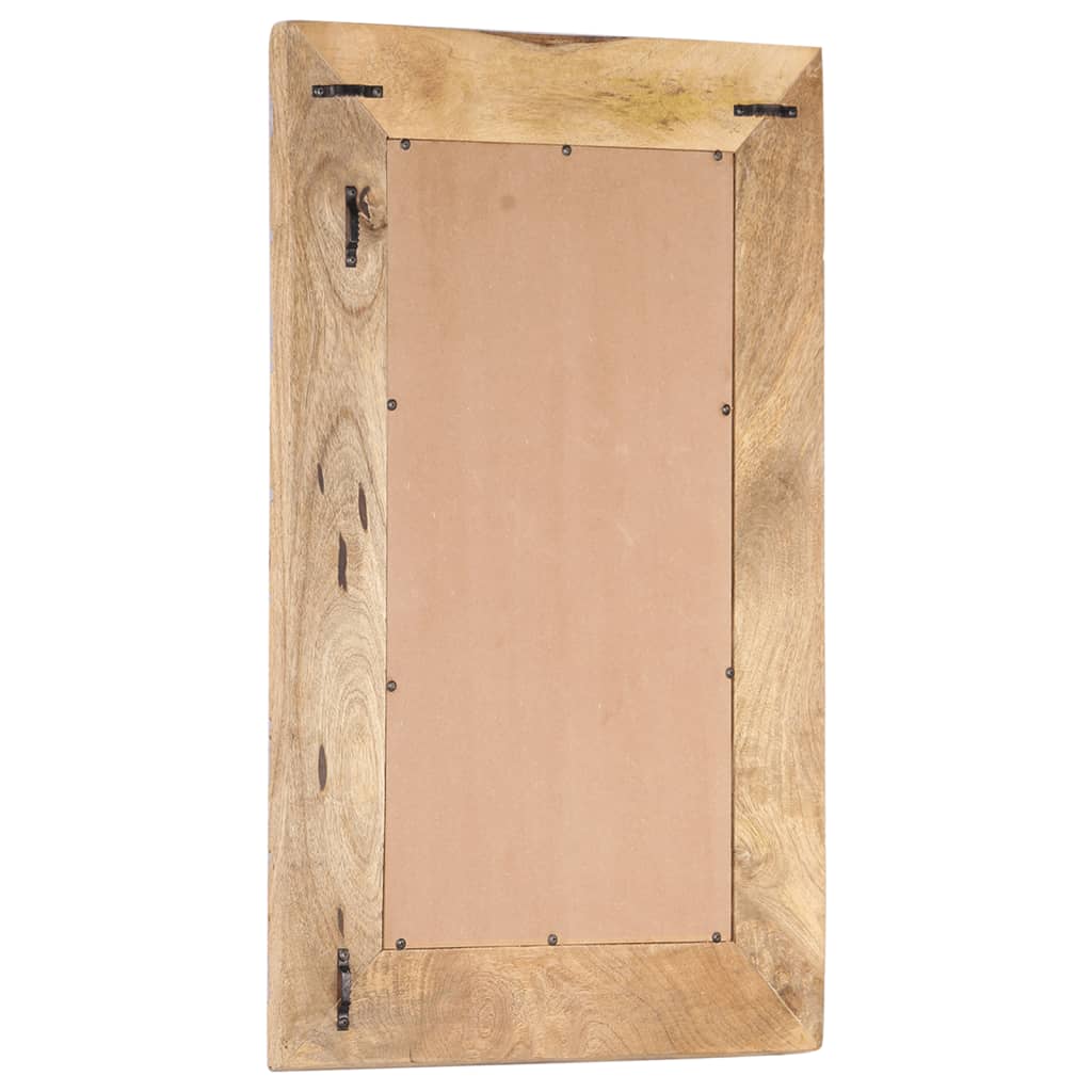 Spiegel handgesneden 80x50x2,5 cm massief mangohout is nu te koop bij PeponiXL, paradijselijk wonen!