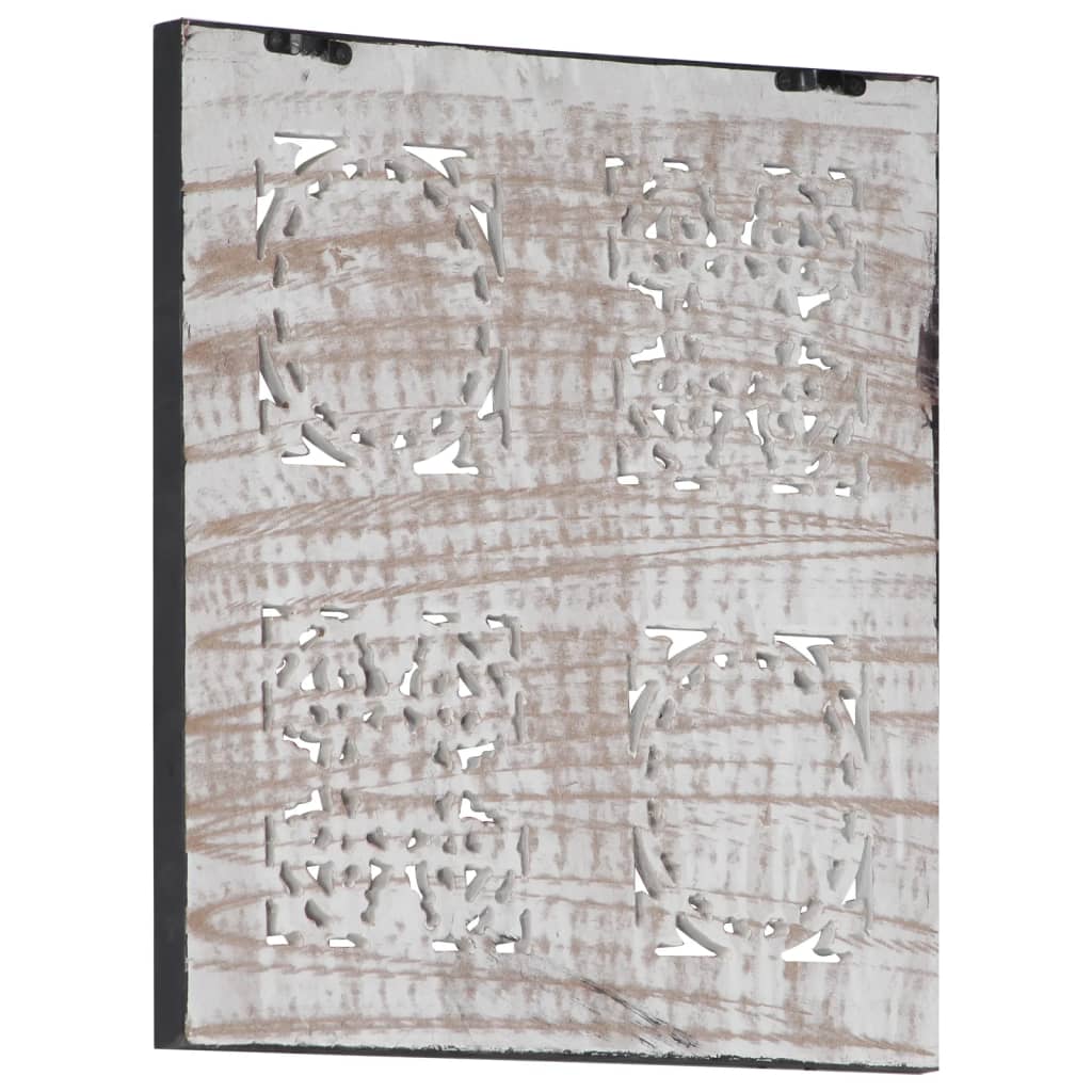 Wandpaneel handgesneden 40x40x1,5 cm MDF zwart en wit is nu te koop bij PeponiXL, paradijselijk wonen!