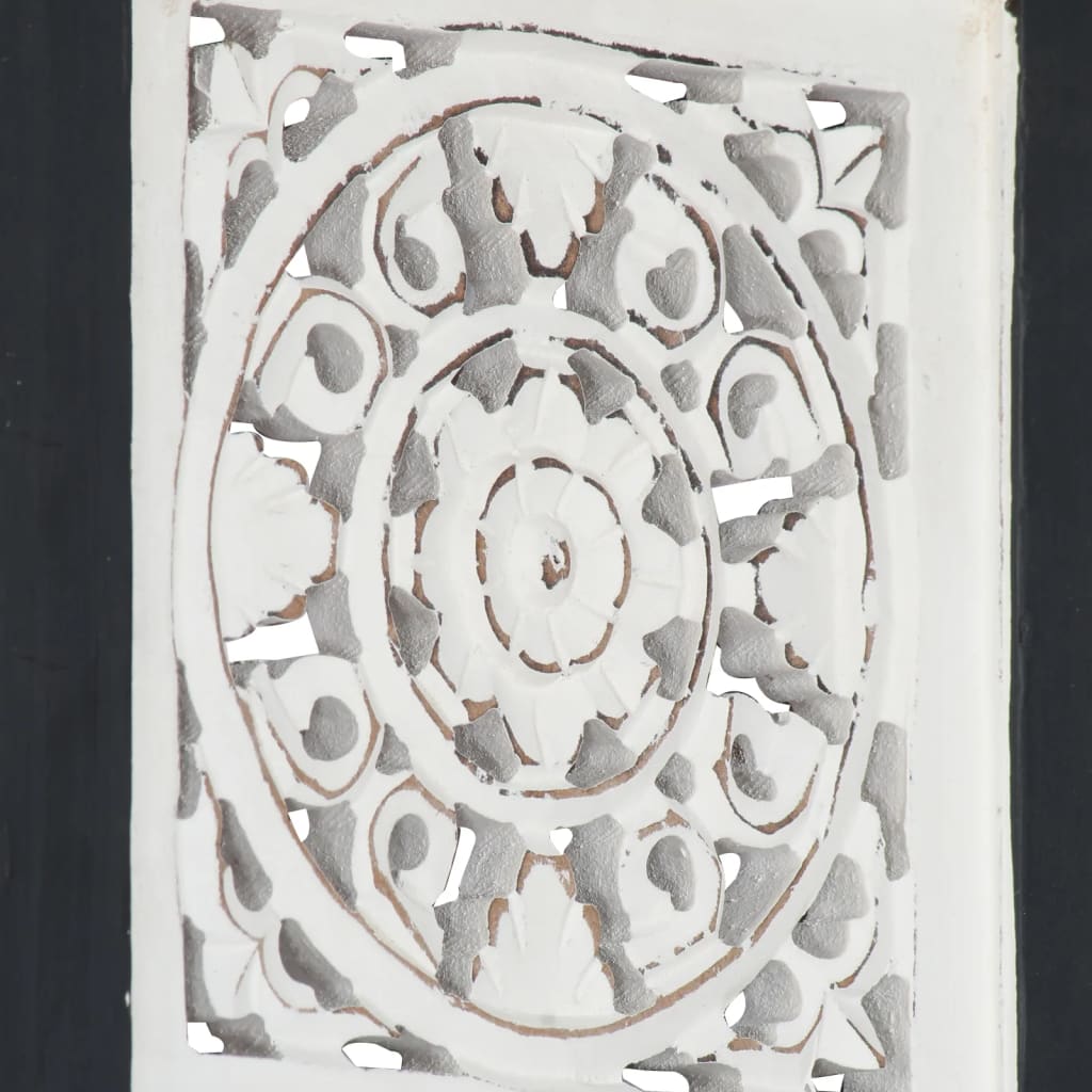 Wandpaneel handgesneden 40x40x1,5 cm MDF zwart en wit is nu te koop bij PeponiXL, paradijselijk wonen!