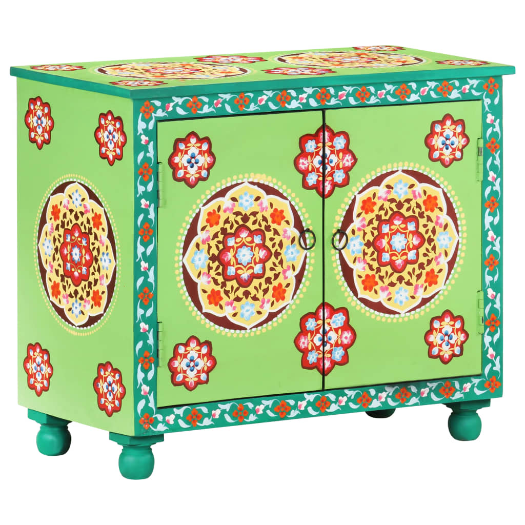 Dressoir handgeschilderd 70x35x60 cm mangohout meerkleurig is nu te koop bij PeponiXL, paradijselijk wonen!