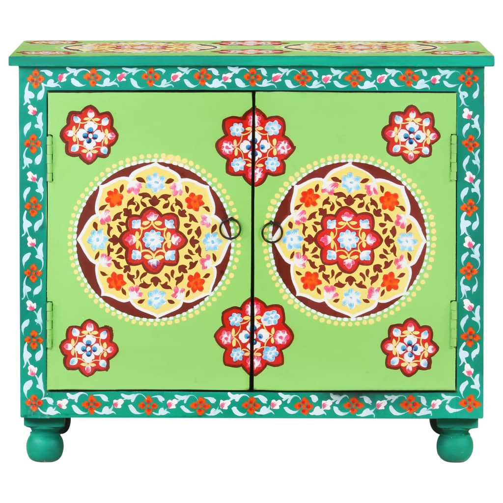 Dressoir handgeschilderd 70x35x60 cm mangohout meerkleurig is nu te koop bij PeponiXL, paradijselijk wonen!