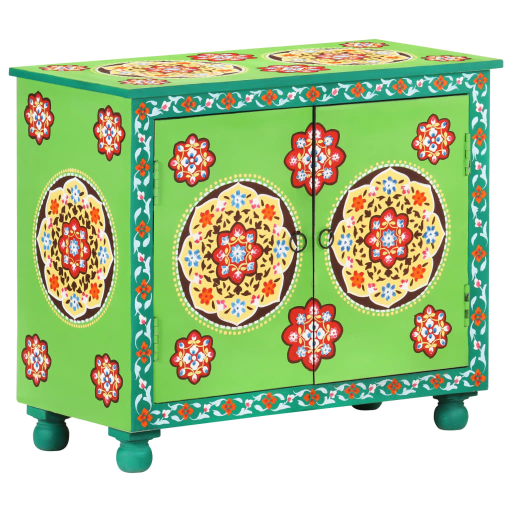 Dressoir handgeschilderd 70x35x60 cm mangohout meerkleurig is nu te koop bij PeponiXL, paradijselijk wonen!