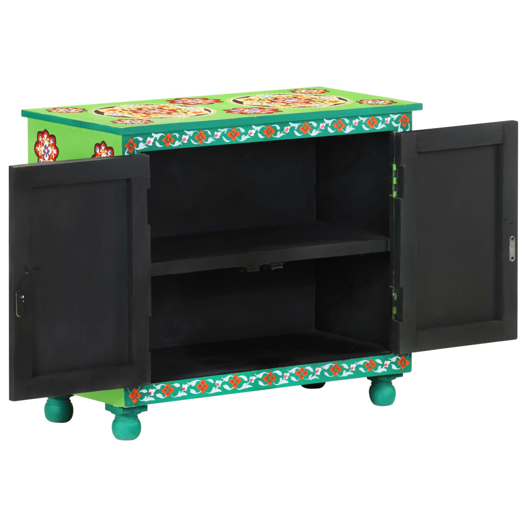 Dressoir handgeschilderd 70x35x60 cm mangohout meerkleurig is nu te koop bij PeponiXL, paradijselijk wonen!