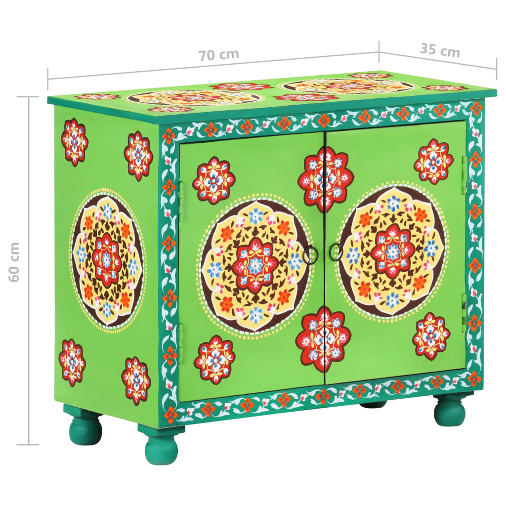 Dressoir handgeschilderd 70x35x60 cm mangohout meerkleurig is nu te koop bij PeponiXL, paradijselijk wonen!