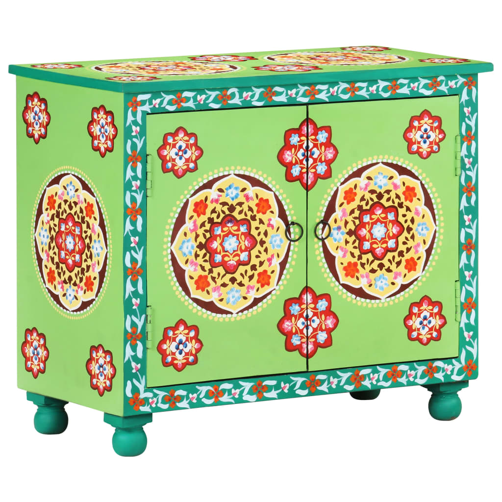 Dressoir handgeschilderd 70x35x60 cm mangohout meerkleurig is nu te koop bij PeponiXL, paradijselijk wonen!