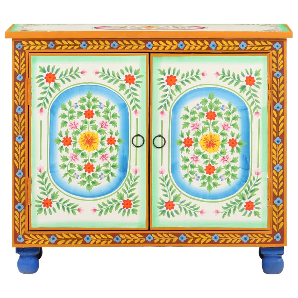 Dressoir handgeschilderd 70x35x60 cm massief mangohout is nu te koop bij PeponiXL, paradijselijk wonen!