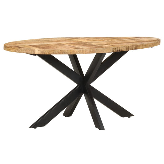 Eettafel 160x90x75 cm ruw mangohout is nu te koop bij PeponiXL, paradijselijk wonen!