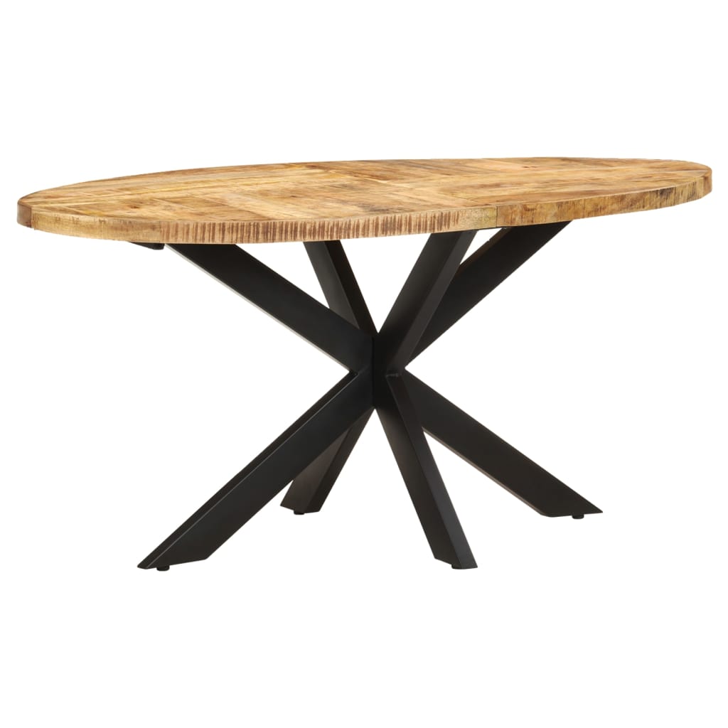 Eettafel 160x90x75 cm ruw mangohout is nu te koop bij PeponiXL, paradijselijk wonen!