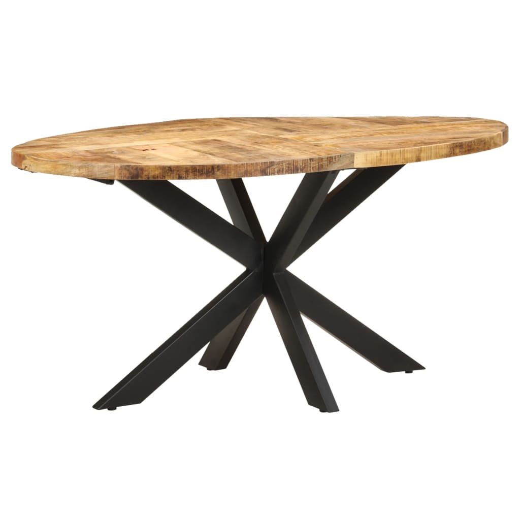 Eettafel 160x90x75 cm ruw mangohout is nu te koop bij PeponiXL, paradijselijk wonen!