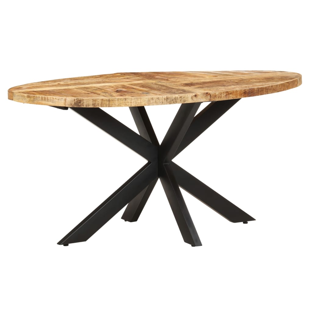 Eettafel 160x90x75 cm ruw mangohout is nu te koop bij PeponiXL, paradijselijk wonen!