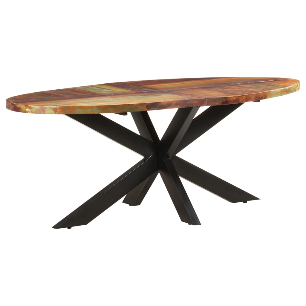Eettafel ovaal 200x100x75 cm massief gerecycled hout is nu te koop bij PeponiXL, paradijselijk wonen!
