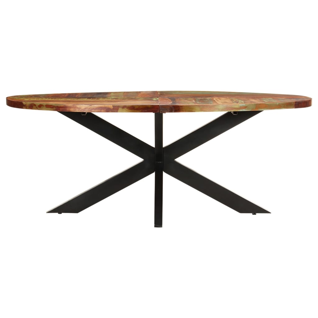 Eettafel ovaal 200x100x75 cm massief gerecycled hout is nu te koop bij PeponiXL, paradijselijk wonen!