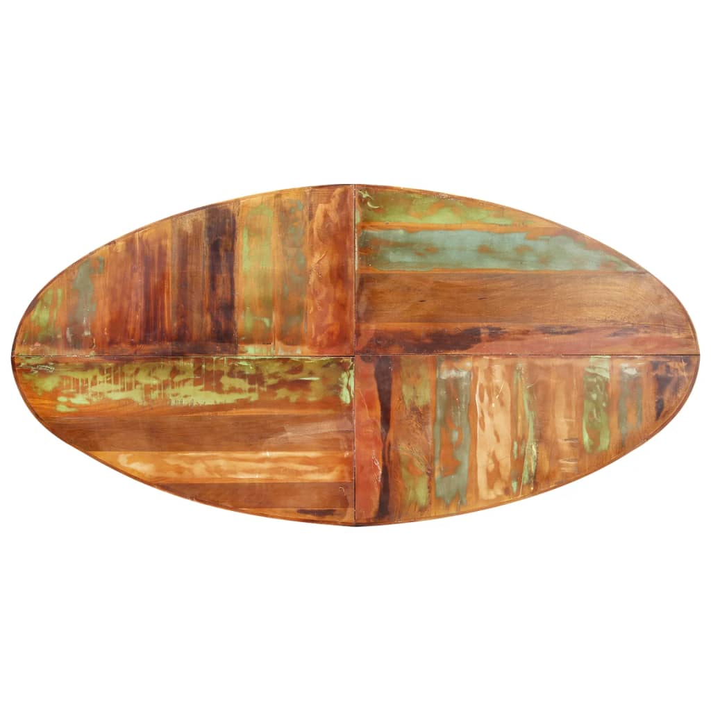 Eettafel ovaal 200x100x75 cm massief gerecycled hout is nu te koop bij PeponiXL, paradijselijk wonen!