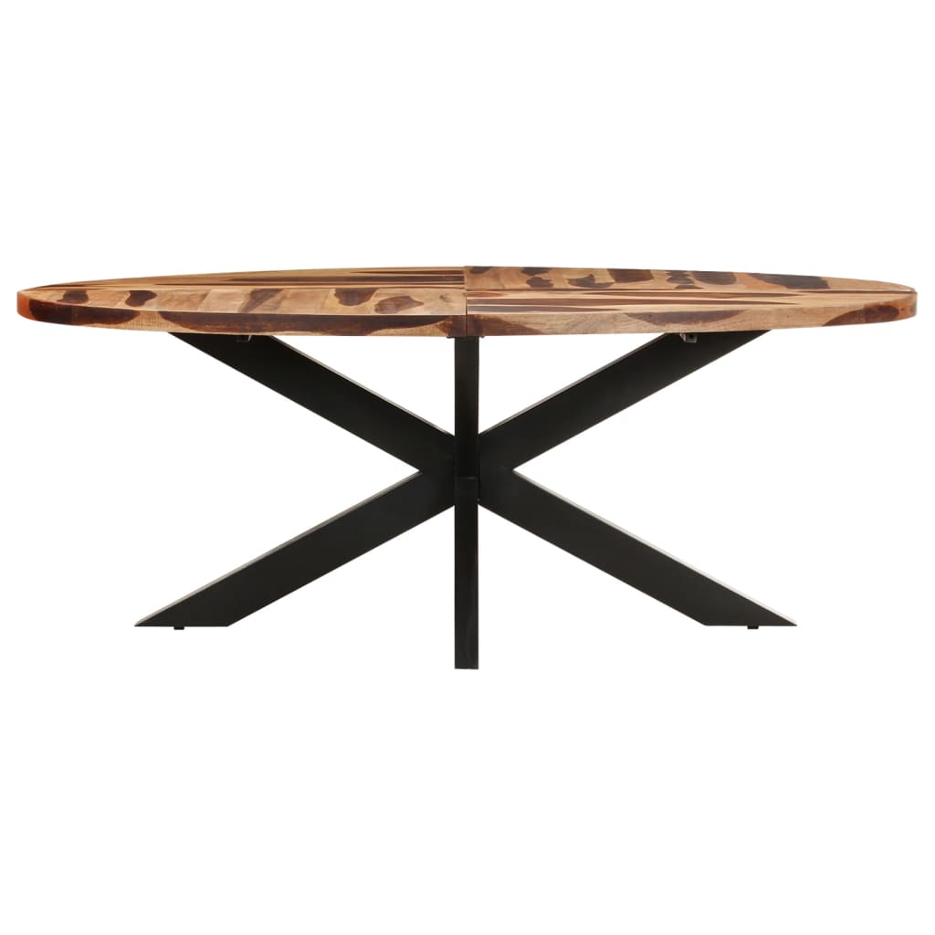 Eettafel ovaal 200x100x75 cm acaciahout met acacia afwerking is nu te koop bij PeponiXL, paradijselijk wonen!