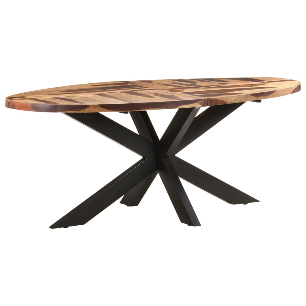Eettafel ovaal 200x100x75 cm acaciahout met acacia afwerking is nu te koop bij PeponiXL, paradijselijk wonen!